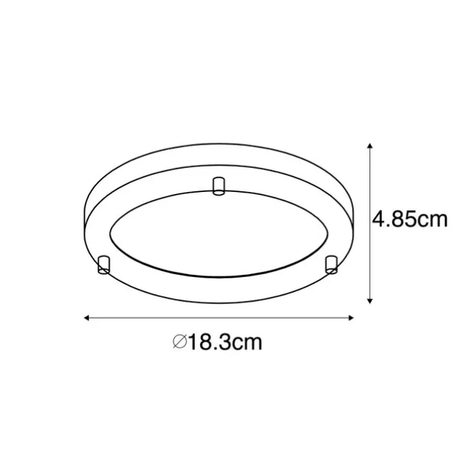 Moderne Deckenleuchte Gold 18 cm IP44 - Yuma