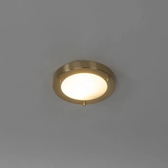 Moderne Deckenleuchte Gold 18 cm IP44 - Yuma