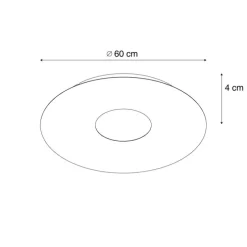 Moderne Deckenleuchte Gold 60cm inkl. LED 3-Stufen Dimmbar - Morning