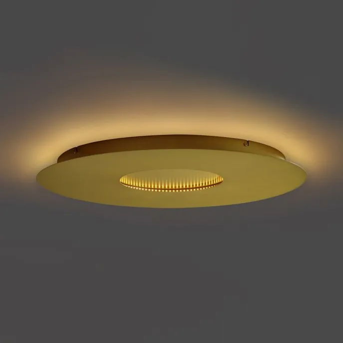 Moderne Deckenleuchte Gold 60cm inkl. LED 3-Stufen Dimmbar - Morning