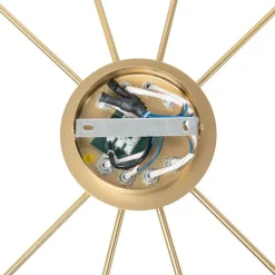 Moderne Deckenleuchte Gold 8-Lichter mit Rauchglas - Athen