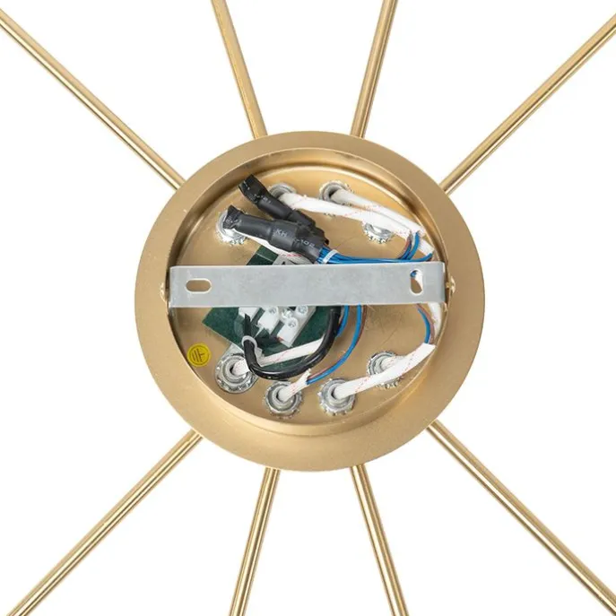 Moderne Deckenleuchte Gold 8-Lichter mit Rauchglas - Athen