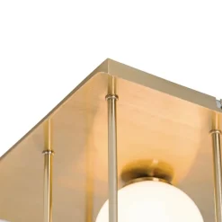 Moderne Deckenleuchte Gold mit Opalglas 9 Lichter - Athens
