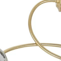 Moderne Deckenleuchte Gold 6-Lichter mit Rauchglas - Athen