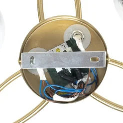 Moderne Deckenleuchte Gold 6-Lichter mit Rauchglas - Athen