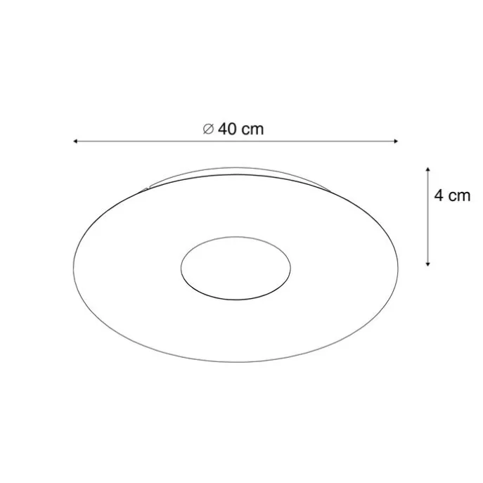 Moderne Deckenleuchte Gold 40cm inkl. LED 3-Stufen-Dimmbar - Morning