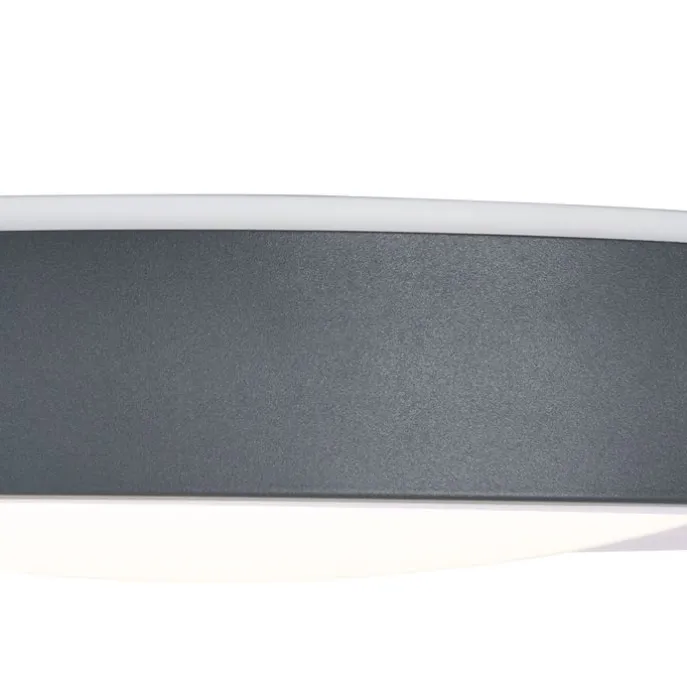 Moderne Deckenleuchte Grau mit Weiß 48cm inkl. LED Dimmbar RGB - Kanton