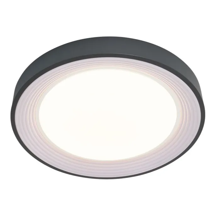 Moderne Deckenleuchte Grau mit Weiß 48cm inkl. LED Dimmbar RGB - Kanton