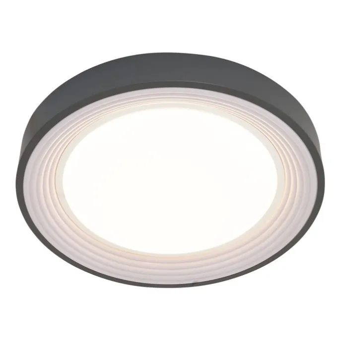 Moderne Deckenleuchte Grau mit Weiß 38cm inkl. LED Dimmbar RGB - Kanton