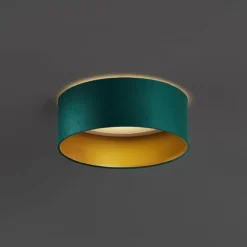 Moderne Deckenleuchte Grün Samt 40cm inkl. LED 3-Stufen-Dimmbar - Sue