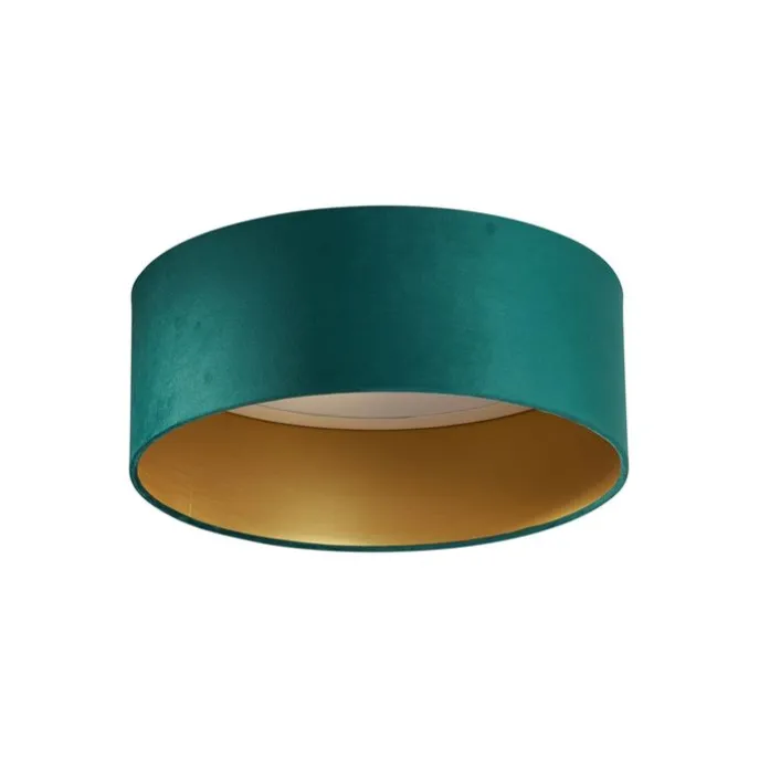 Moderne Deckenleuchte Grün Samt 40cm inkl. LED 3-Stufen-Dimmbar - Sue