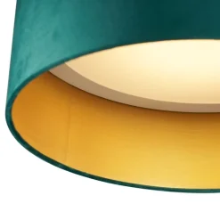 Moderne Deckenleuchte Grün Samt 40cm inkl. LED 3-Stufen-Dimmbar - Sue