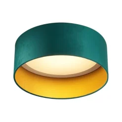 Moderne Deckenleuchte Grün Samt 40cm inkl. LED 3-Stufen-Dimmbar - Sue