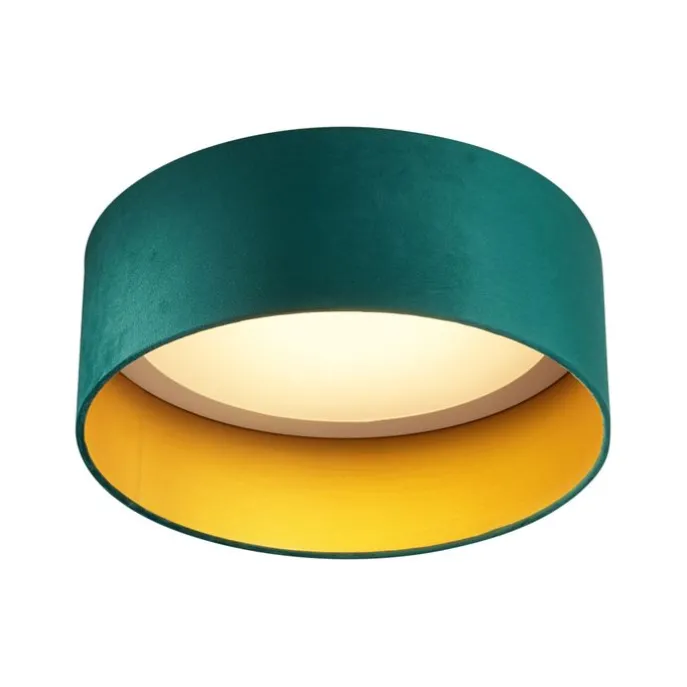 Moderne Deckenleuchte Grün Samt 40cm inkl. LED 3-Stufen-Dimmbar - Sue