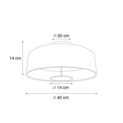 Moderne Deckenleuchte Grün Samt inkl. LED 3-Stufen-Dimmbar - Bredow