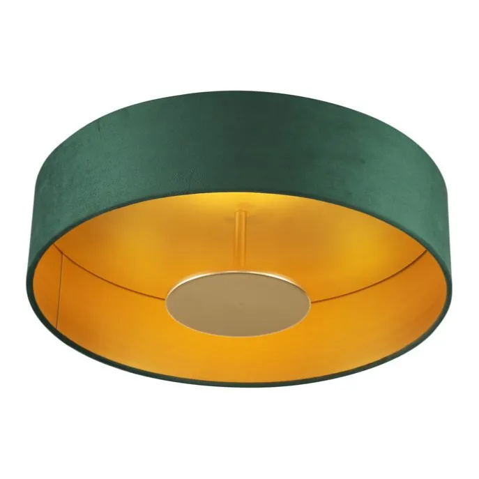 Moderne Deckenleuchte Grün Samt inkl. LED 3-Stufen-Dimmbar - Bredow