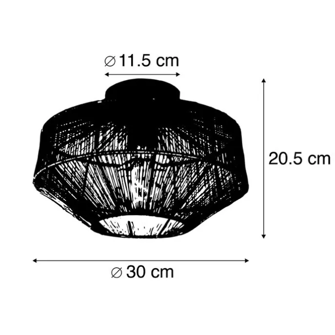 Moderne Deckenleuchte Messing 30 cm - Bolti
