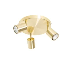 Moderne Deckenleuchte Messing verstellbar rund 3 Lichter - Java