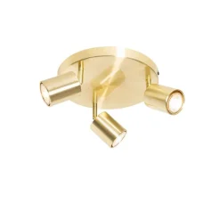 Moderne Deckenleuchte Messing verstellbar rund 3 Lichter - Java