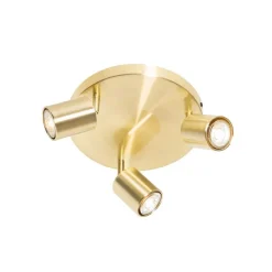 Moderne Deckenleuchte Messing verstellbar rund 3 Lichter - Java