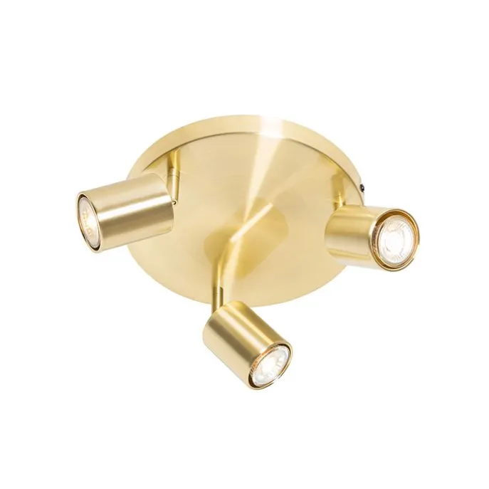 Moderne Deckenleuchte Messing verstellbar rund 3 Lichter - Java