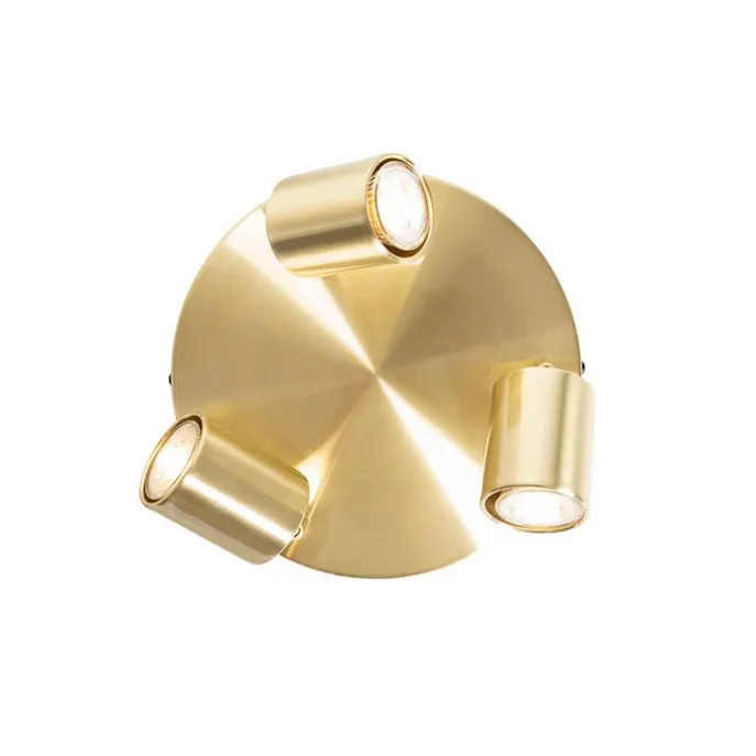 Moderne Deckenleuchte Messing verstellbar rund 3 Lichter - Java