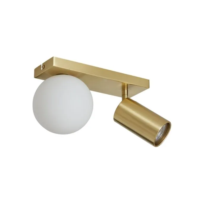 Moderne Deckenleuchte Messing 2-flammig neigbar - Lesly