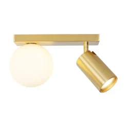 Moderne Deckenleuchte Messing 2-flammig neigbar - Lesly