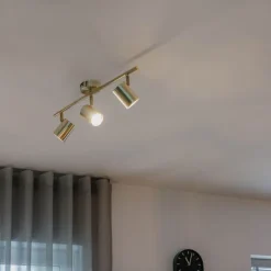 Moderne Deckenleuchte Messing 3-flammig verstellbar - Jeana