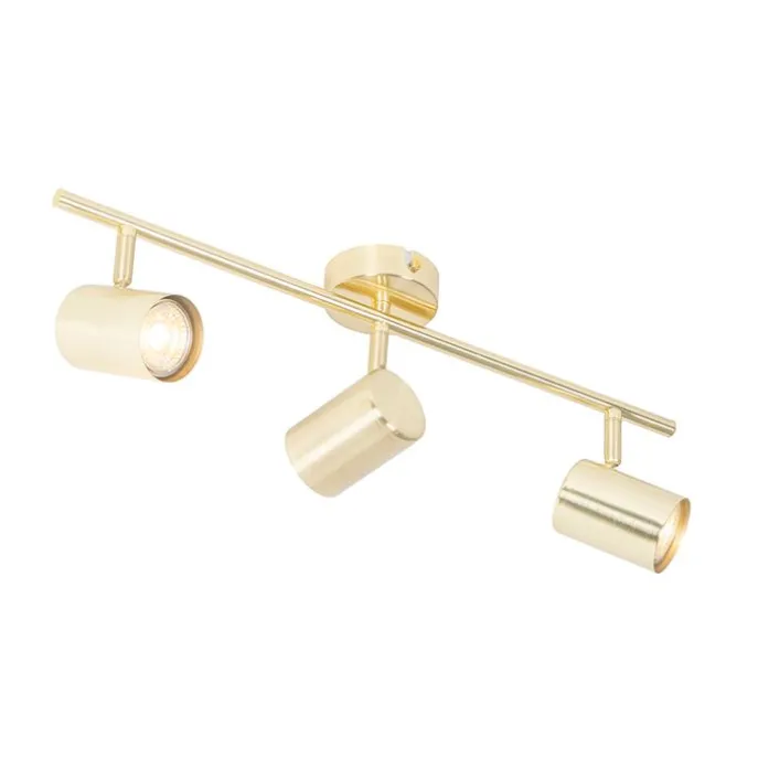 Moderne Deckenleuchte Messing 3-flammig verstellbar - Jeana