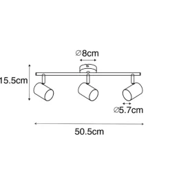 Moderne Deckenleuchte Messing 3-flammig verstellbar - Jeana