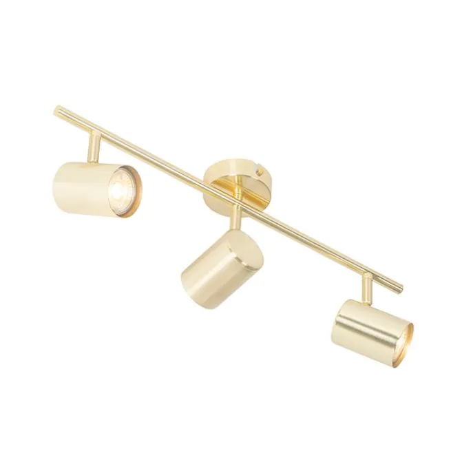 Moderne Deckenleuchte Messing 3-flammig verstellbar - Jeana