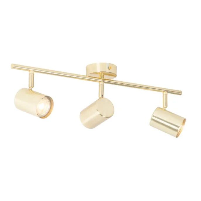 Moderne Deckenleuchte Messing 3-flammig verstellbar - Jeana