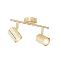 Moderne Deckenleuchte Messing 2-flammig verstellbar - Jeana