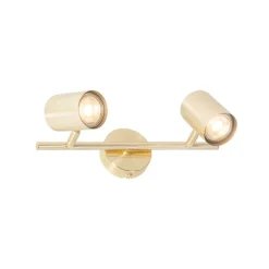 Moderne Deckenleuchte Messing 2-flammig verstellbar - Jeana