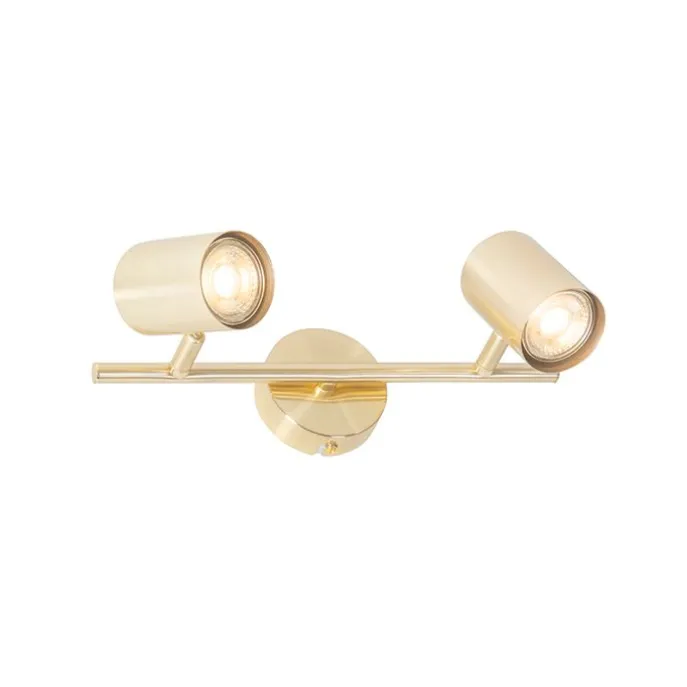 Moderne Deckenleuchte Messing 2-flammig verstellbar - Jeana