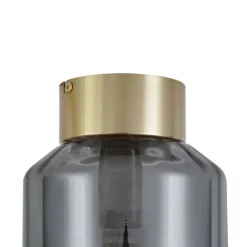 Moderne Deckenleuchte Messing mit Rauchglas - Stiklo