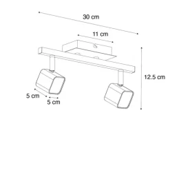 Moderne Deckenleuchte schwarz inkl. LED 2-flammig - Nola