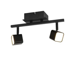 Moderne Deckenleuchte schwarz inkl. LED 2-flammig - Nola