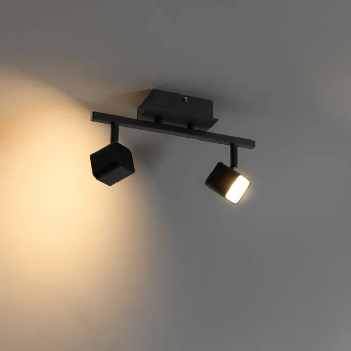 Moderne Deckenleuchte schwarz inkl. LED 2-flammig - Nola