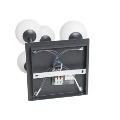 Moderne Deckenleuchte schwarz mit Opalglas 5-flammig - Athens