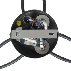 Moderne Deckenleuchte schwarz 6-Lichter mit Rauchglas - Athen