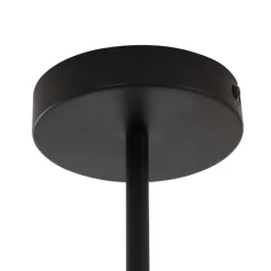 Moderne Deckenleuchte Schwarz mit Rauchglas 6-flammig - Ryan