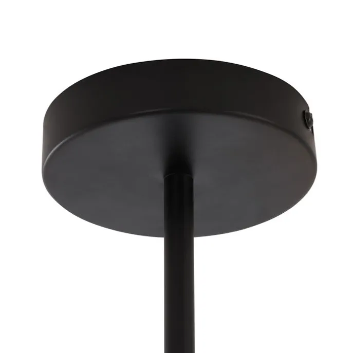 Moderne Deckenleuchte Schwarz mit Rauchglas 6-flammig - Ryan