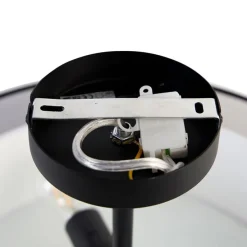 Moderne Deckenleuchte schwarz-weiß 50 cm 3-flammig - Drum Duo