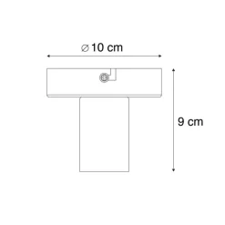 Moderne Deckenleuchte schwarz 9 cm - Facil