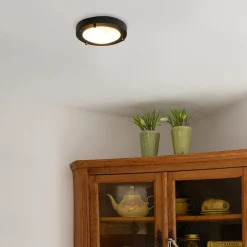 Moderne Deckenleuchte schwarz IP44 - Yuma 18