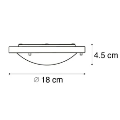 Moderne Deckenleuchte schwarz IP44 - Yuma 18