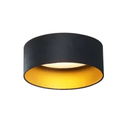 Moderne Deckenleuchte Schwarz Samt 40cm inkl. LED 3-Stufen Dimmbar - Sue