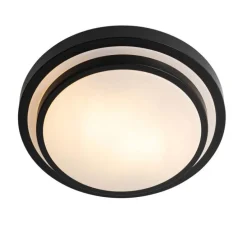 Moderne Deckenleuchte schwarz mit weiß 35 cm IP44 - Walden